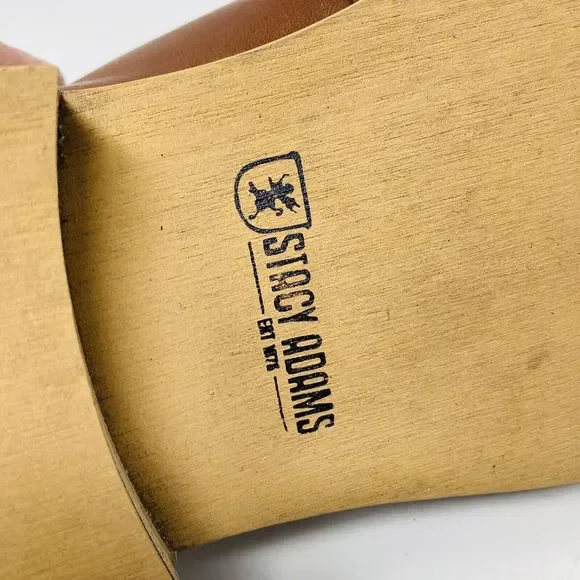 Stacy Adams Dickinson Mens Shoes Cap Toe Oxford Cognac Leather 25066-221 Size 10 - Picture 6 of 9